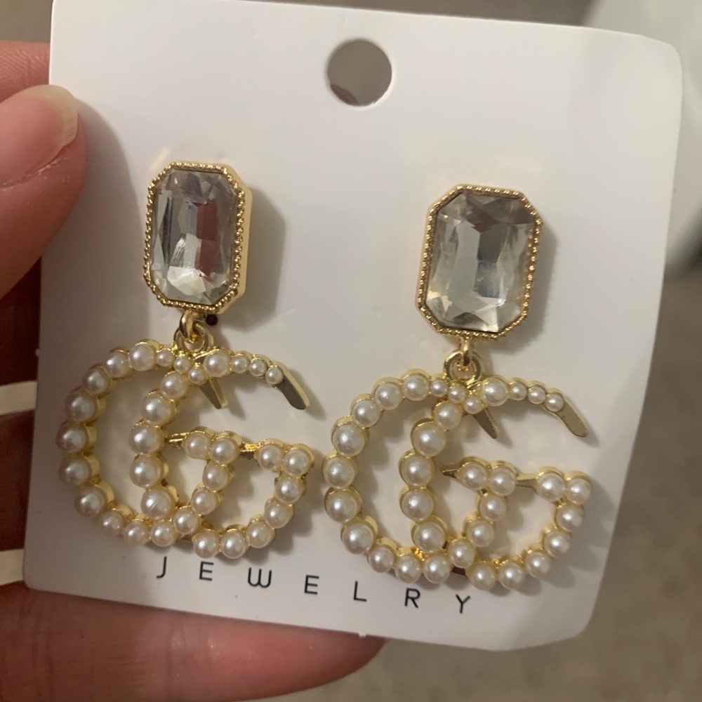 Earrings gold/pearl